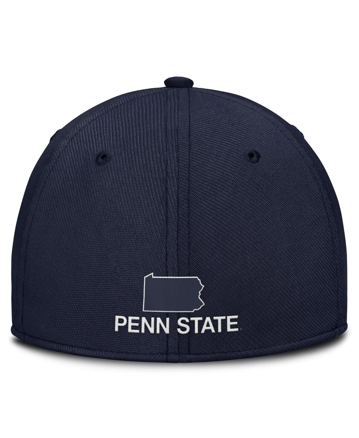 Nike Men's Navy Penn State Nittany Lions 2025 Dugout Coaches Rise Swoosh Performance Flex Hat