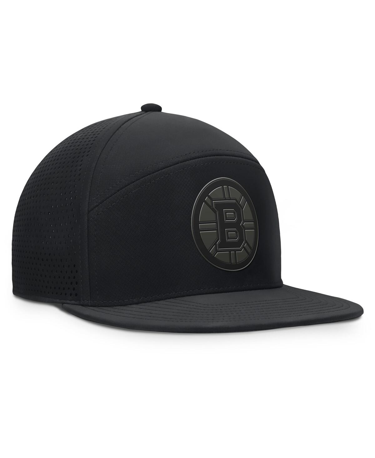 Fanatics Men's Black Boston Bruins Front Office Adjustable Hat In Black