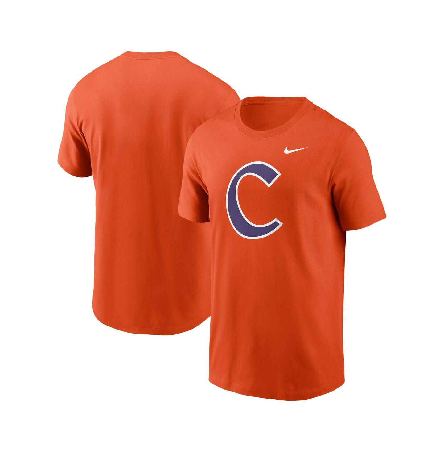 Мужская футболка Nike Orange Clemson Tigers Baseball Logo — фото 1