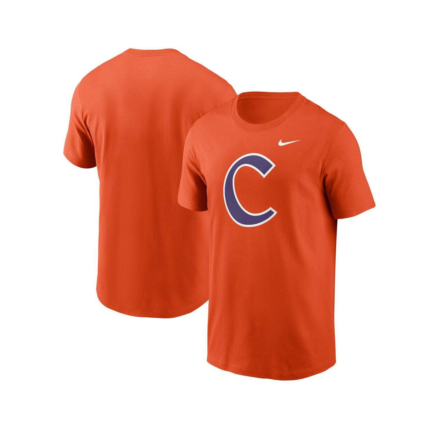 Men's Orange Clemson Tigers Baseball Logo T-Shirt