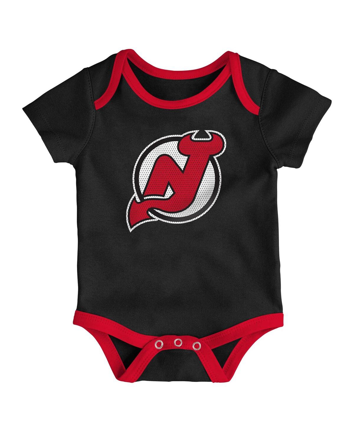 Outerstuff Baby Boys And Girls 3-piece New Jersey Devils Legend Bodysuit Set