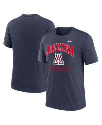 Nike - Men's Navy Arizona Wildcats Arch Over Logo Tri-Blend T-shirt
