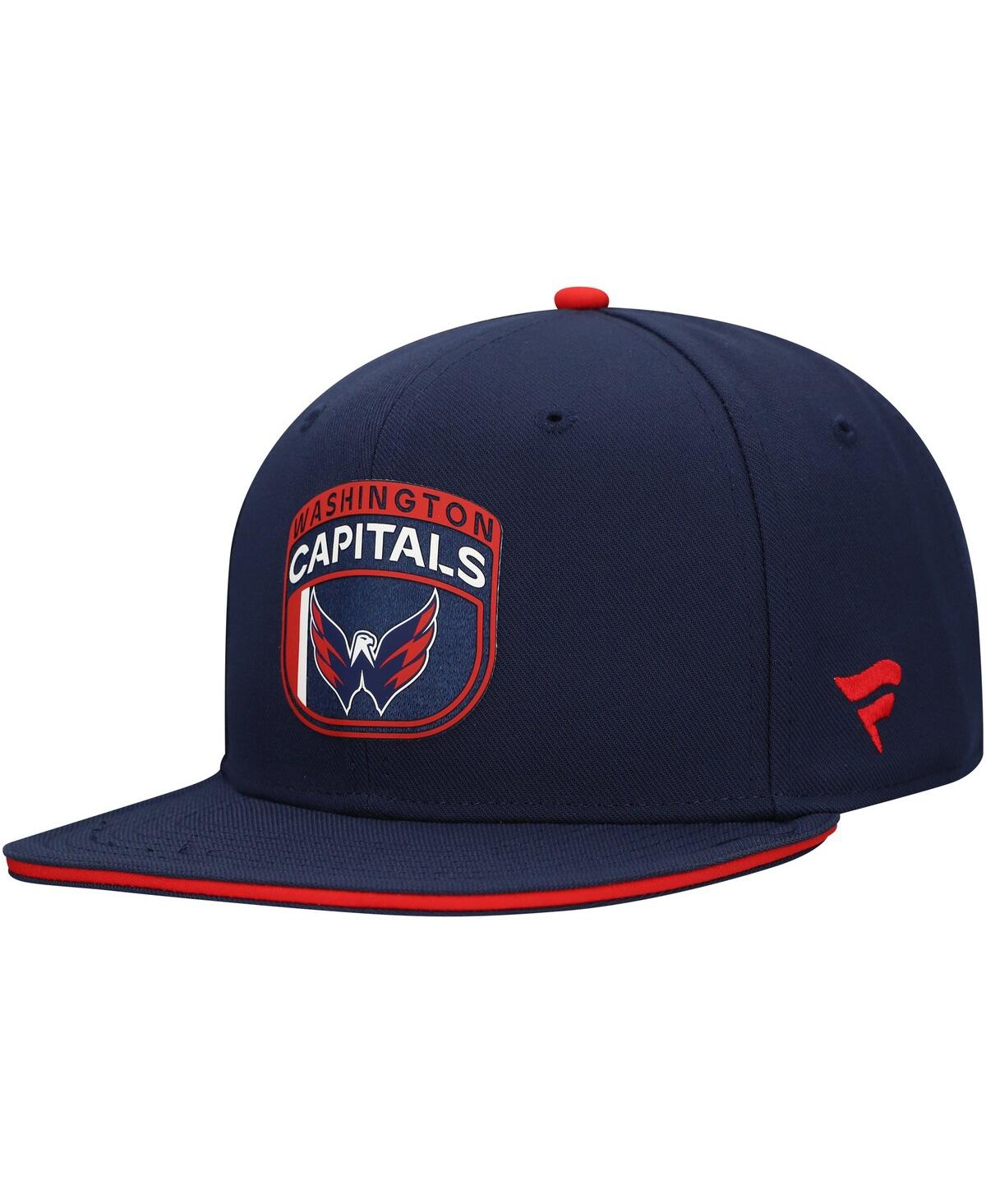 Fanatics Men's Navy/Red Washington Capitals 2025 Nhl Draft Snapback Hat