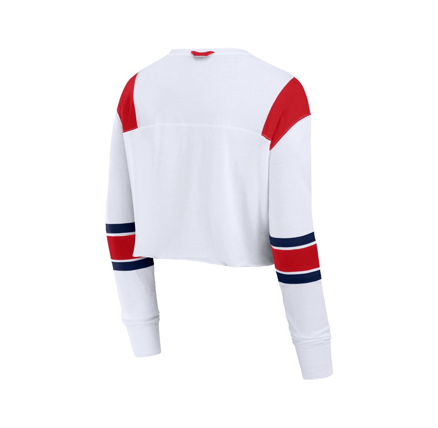 Women's White St. Louis Cardinals Stretch Cropped Fashion Long Sleeve T-Shirt