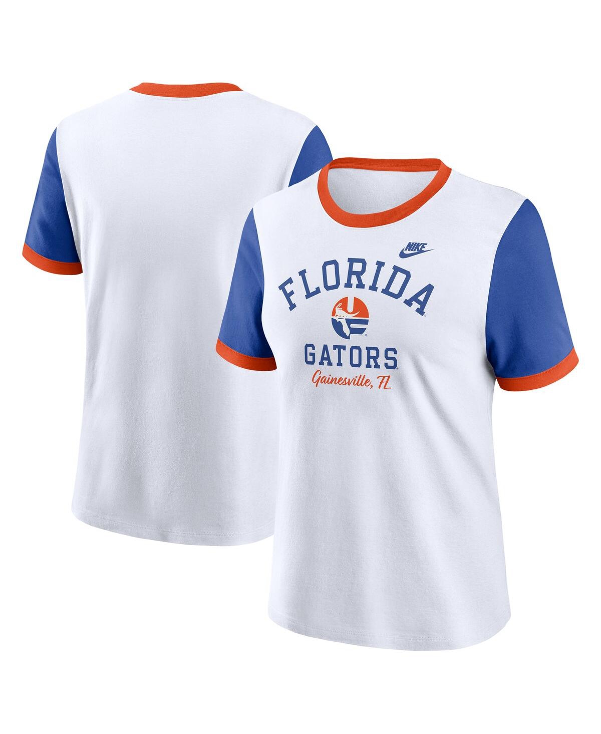 Nike Women's White Florida Gators Legacy Fundamental Expression Tri-blend T-shirt In White