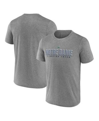 Fanatics - Men's  Heather Gray Notre Dame Fighting Irish Iconic Hardball T-shirt
