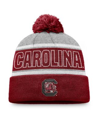Мужская двухцветная вязаная шапка Garnet South Carolina Gamecocks от Top of the World с манжетами и помпонами