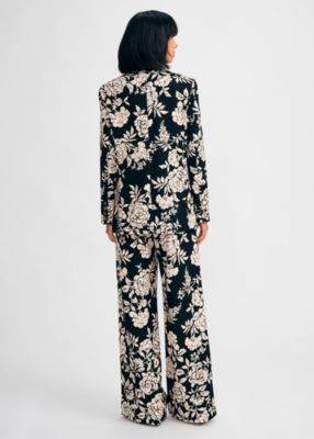 Женский однобортный блейзер Isaac Mizrahi с цветочным рисунком