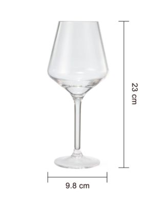 European Stemmed Wine Glasses, Set of 4