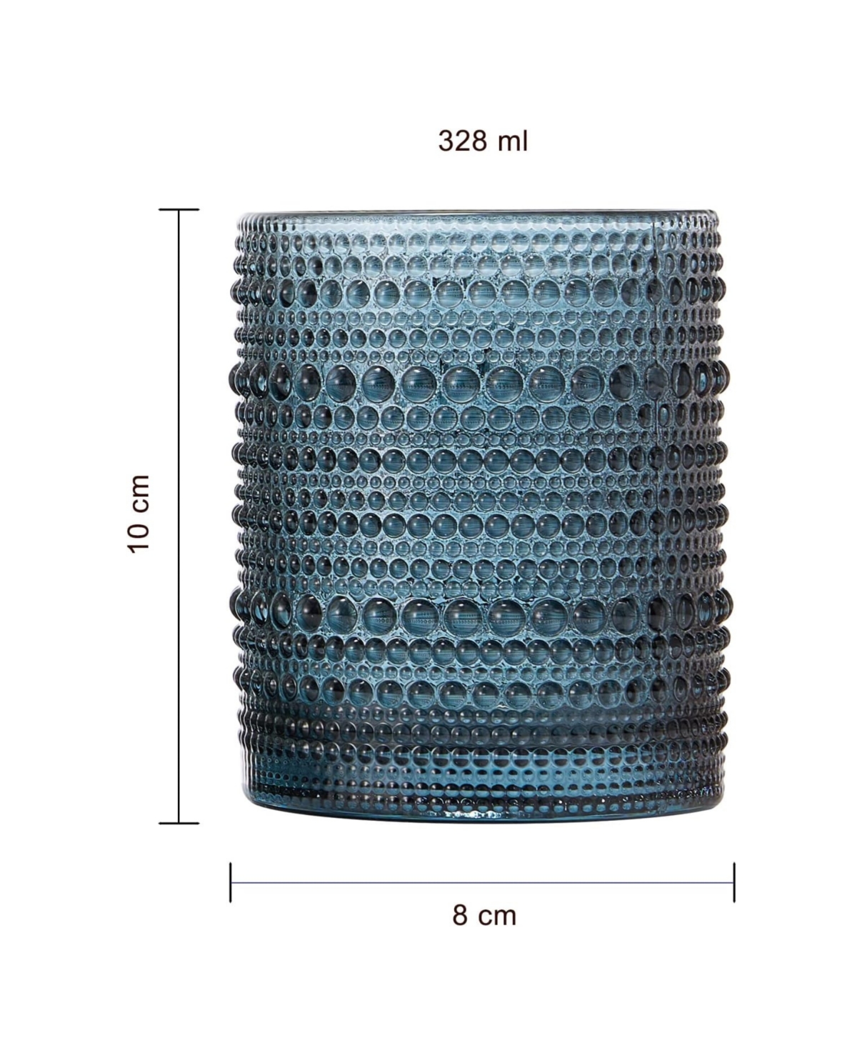 The Wine Savant Khen Beaded Tumbler, Set Of 6 In Gray