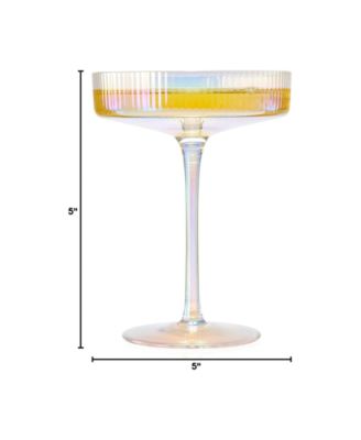 Vintage Art Deco Coupe Glasses, Set of 4 