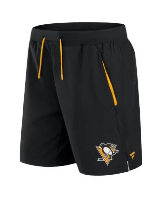 Мужские черные шорты Fanatics Pittsburgh Penguins Authentic для выступлений на профессиональном ринке