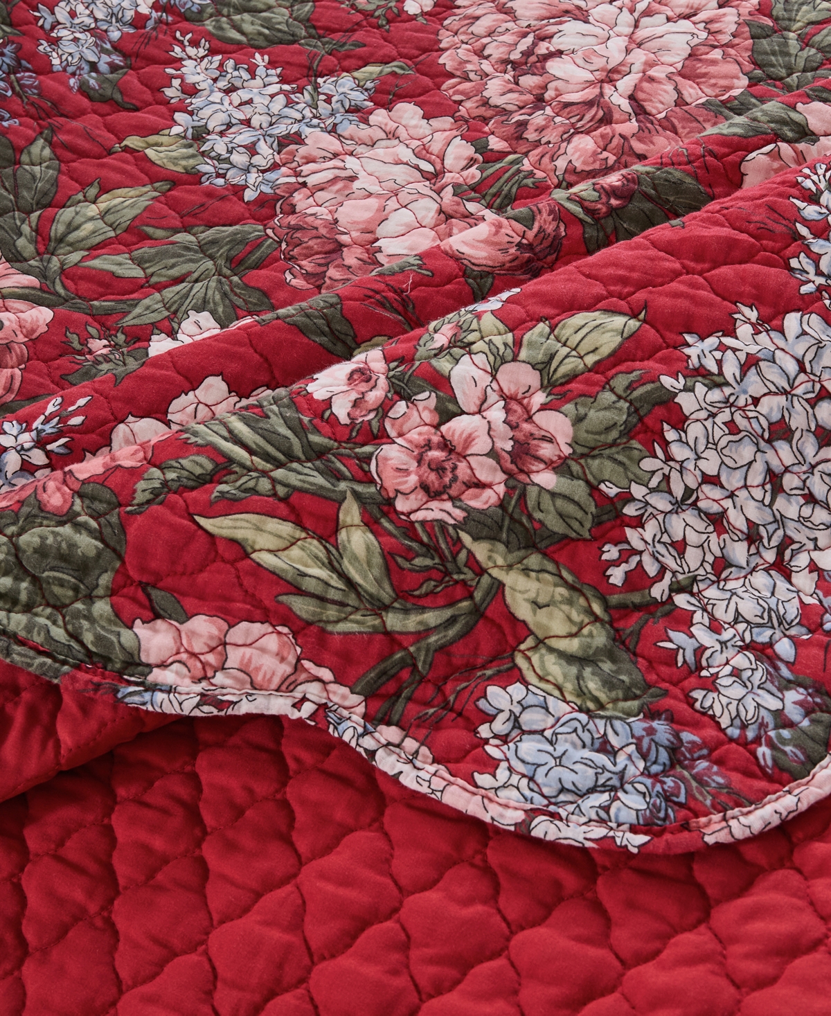 Greenland Home Fashions Millie Modern Floral Print 2-pc. Quilt Set, Twin In Garnet