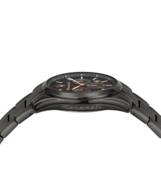 Men's Multifunction Gray Metal Band Watch, 43mm