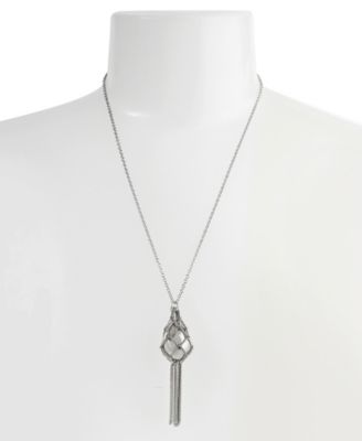 Chain Mesh Egg Pendant Necklace