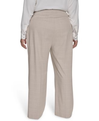 Широкие брюки с оконным стеклом Calvin Klein Plus Size