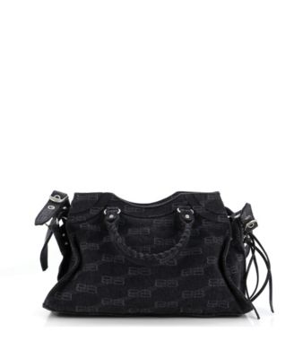 Бывшая в употреблении городская сумка Balenciaga Medium Neo Cagole City из денима BB