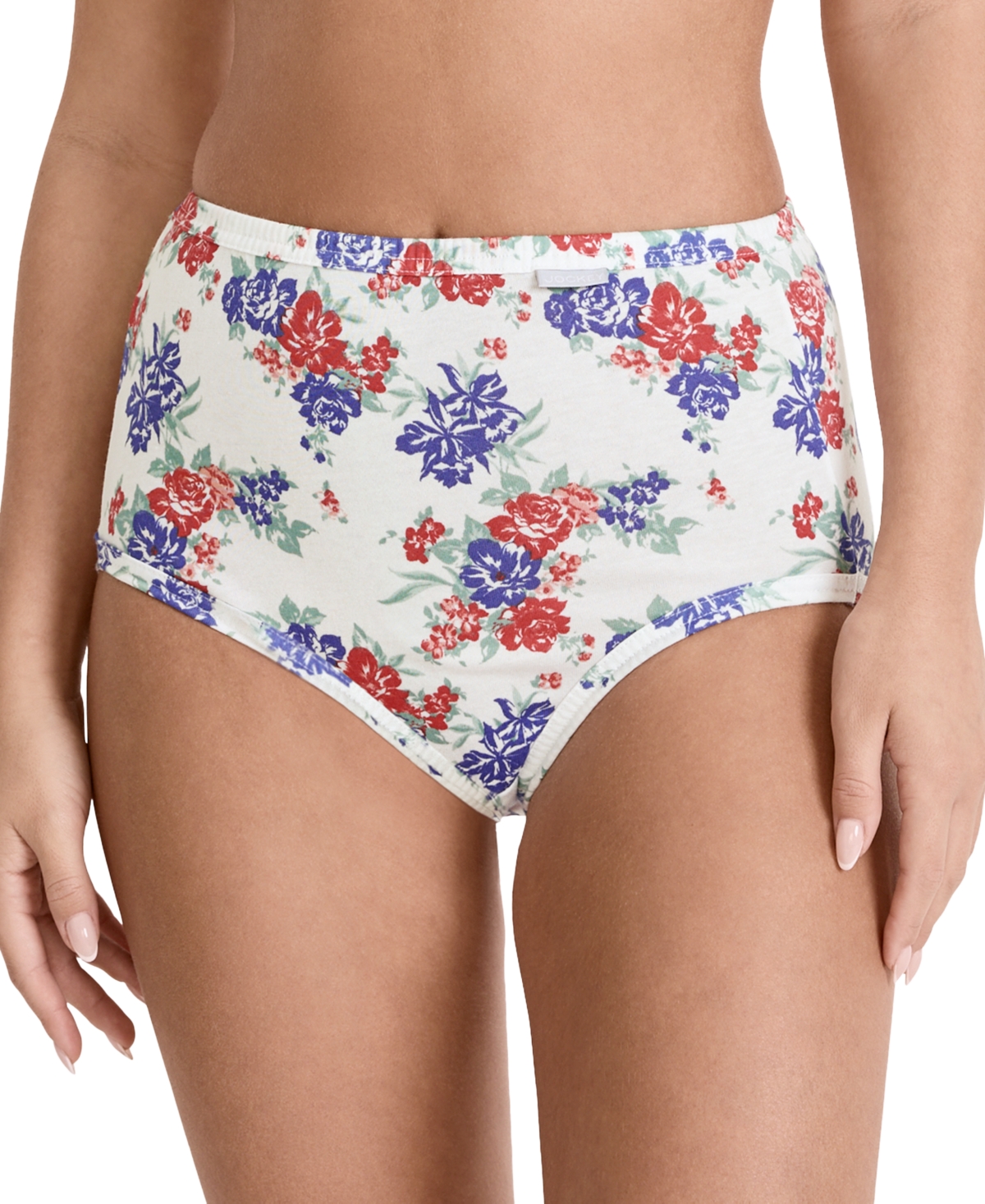 Jockey Elance French Cut 3 Pack Underwear 1485 1487, Extended Sizes In Future Dusk,brush Dot Grape-print,floral