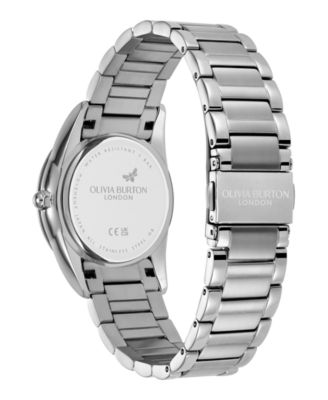 Women's Glowful Silver Tone Stainless Steel Bracelet Watch, 34mm