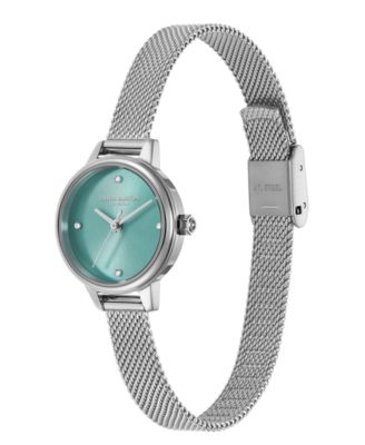 Women's Mini Classic Silver Tone Stainless Steel Mesh Bracelet Watch, 23mm
