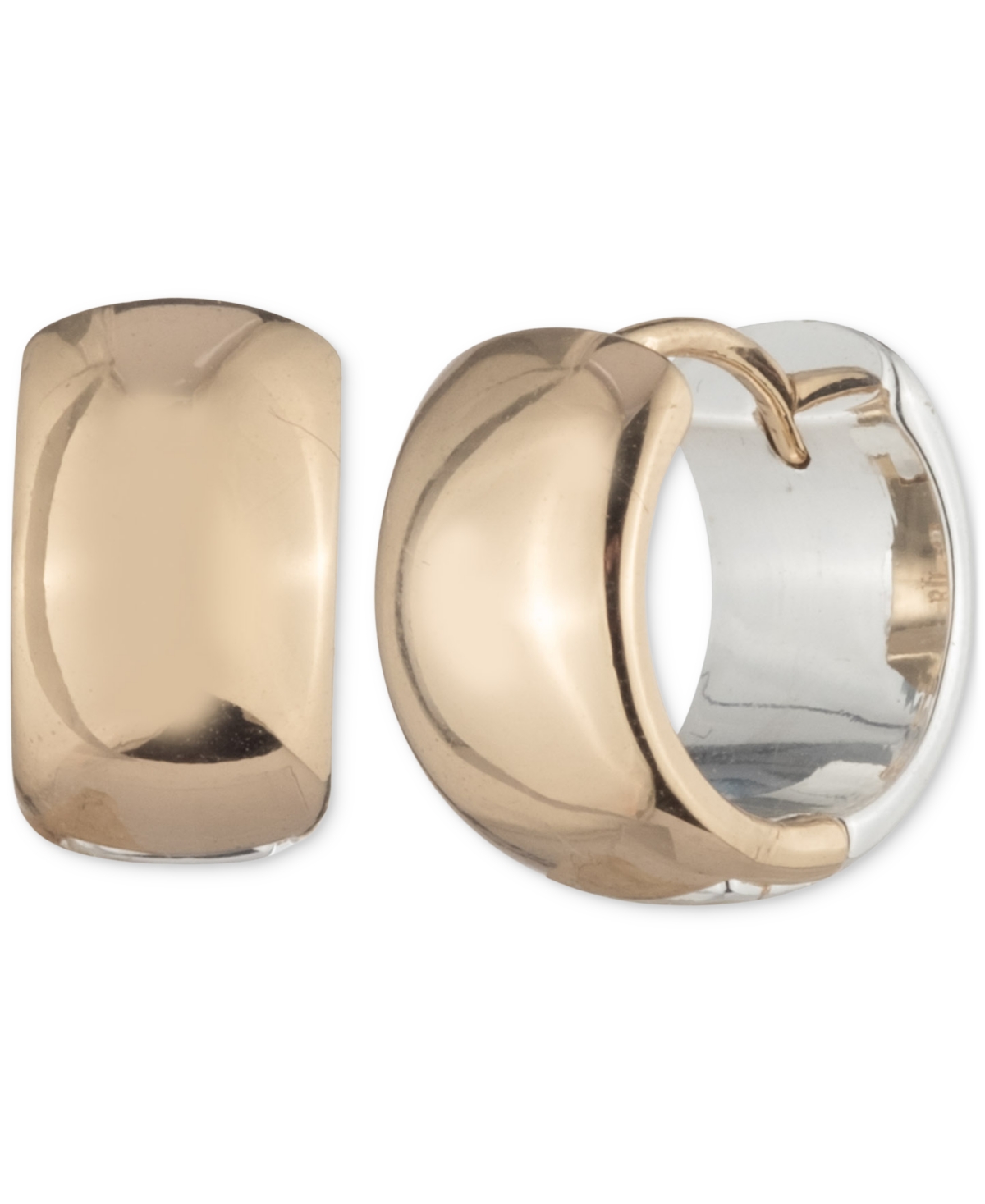 Ralph Lauren Two-tone Extra-small Hoop Earrings, 0.4" In Two-tone