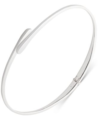 Серебристое скульптурное колье-петля Lauren Ralph Lauren, 15 дюймов