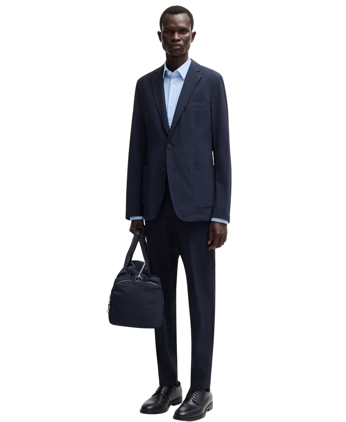 Hugo Boss Boss By  Men's Button-down Regular-fit Dress Shirt In Blue