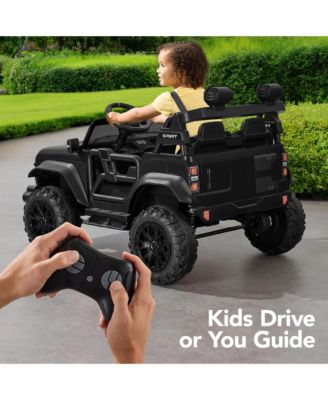 Kids 24V 2-Seater Electric Ride-On Car Truck w/ Parent Control, Bluetooth, LED Lights