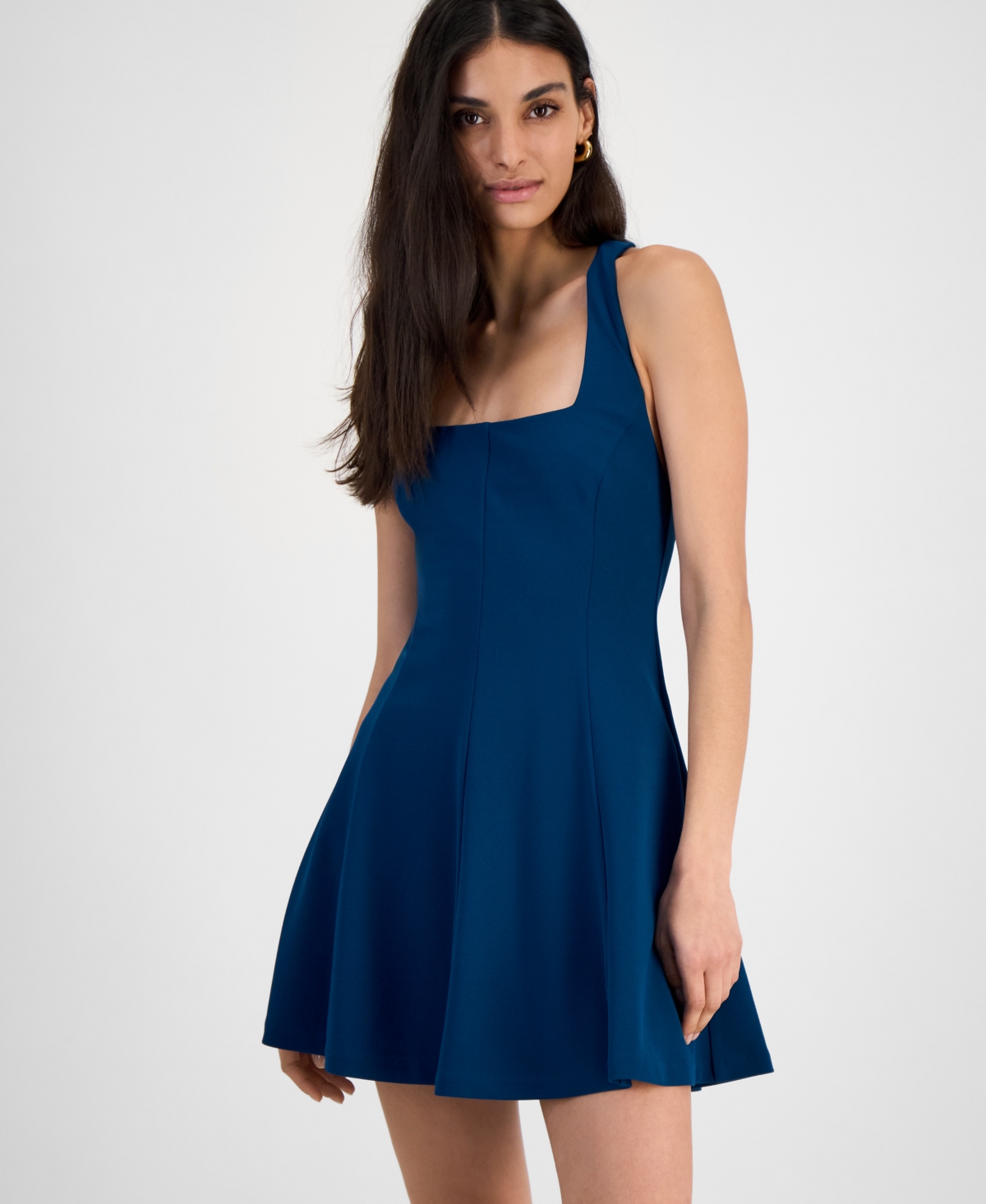 Rachel Rachel Roy Women's Charlie Square-neck Mini Dress In Navy