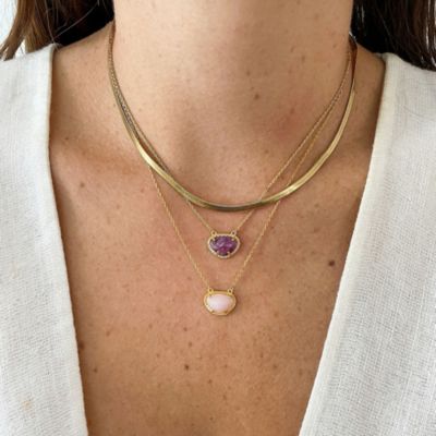 Birthstone Necklace 14k Gold Vermeil