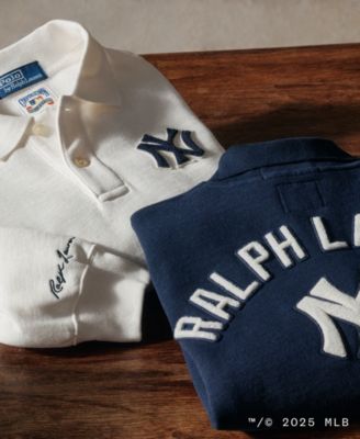 Женское флисовое поло Polo Ralph Lauren NY Yankees с длинным рукавом