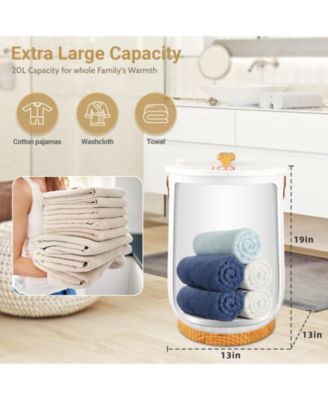 Towel Warmers, Luxury Bucket Towel Warmers for Bathroom with LED Display & Auto Shut Off & Adjustable Timer, Fits Up to Two 40" X 70" Oversized Towels, Blankets, Bathrobes