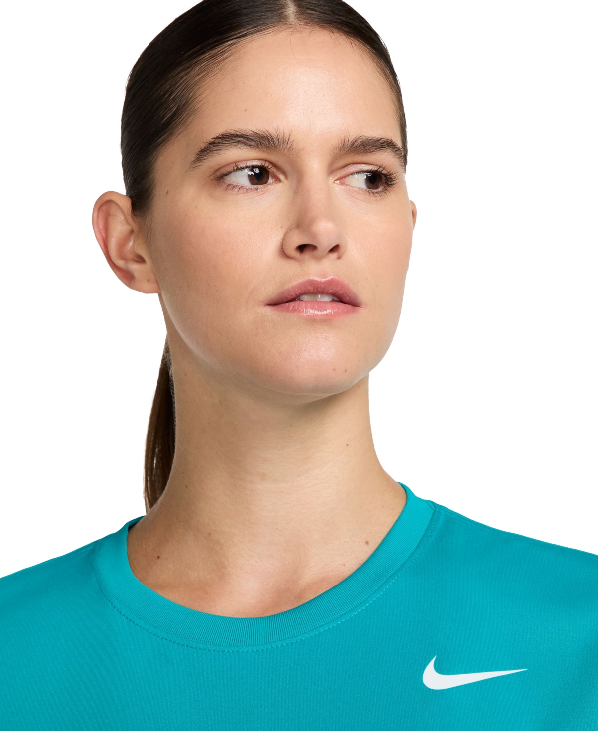 Nike Dri-fit Crewneck T-shirt In Blue