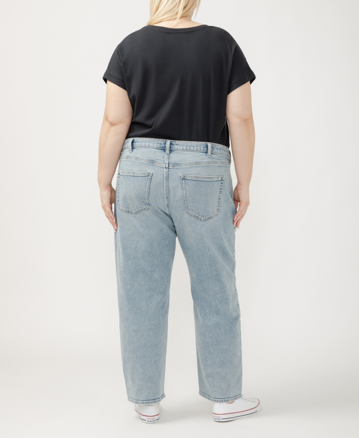 Shop Silver Jeans Co. Plus Size 90s High Rise Relaxed Straight Leg Jeans