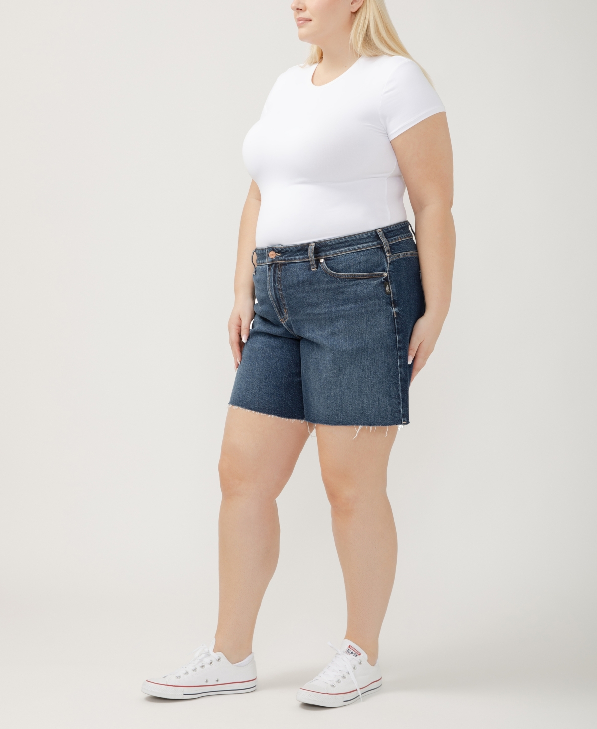 Silver Jeans Co. Plus Size Suki Mid Rise Curvy Fit Shorts