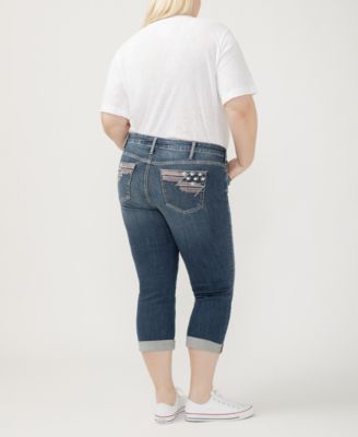 Plus Size Suki Mid Rise Curvy Fit Capri Jeans