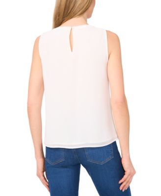 Women's Scalloped-Bib Sleeveless Top 