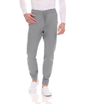 Men's Scrubs Pants- Stretch Scrub Joggers Bottoms with Six Pockets, Royal, Large