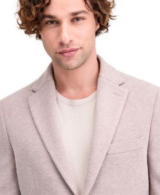 Men's Classic-Fit Stretch Oatmeal Knit Sport Coat