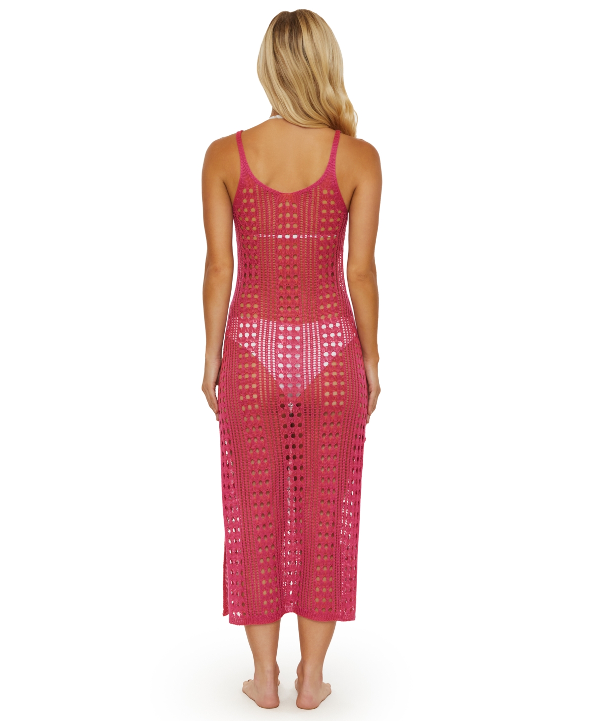 Isabella Rose Women's Tuscany Knit Tank Swim Cover-up Dress In Rouge