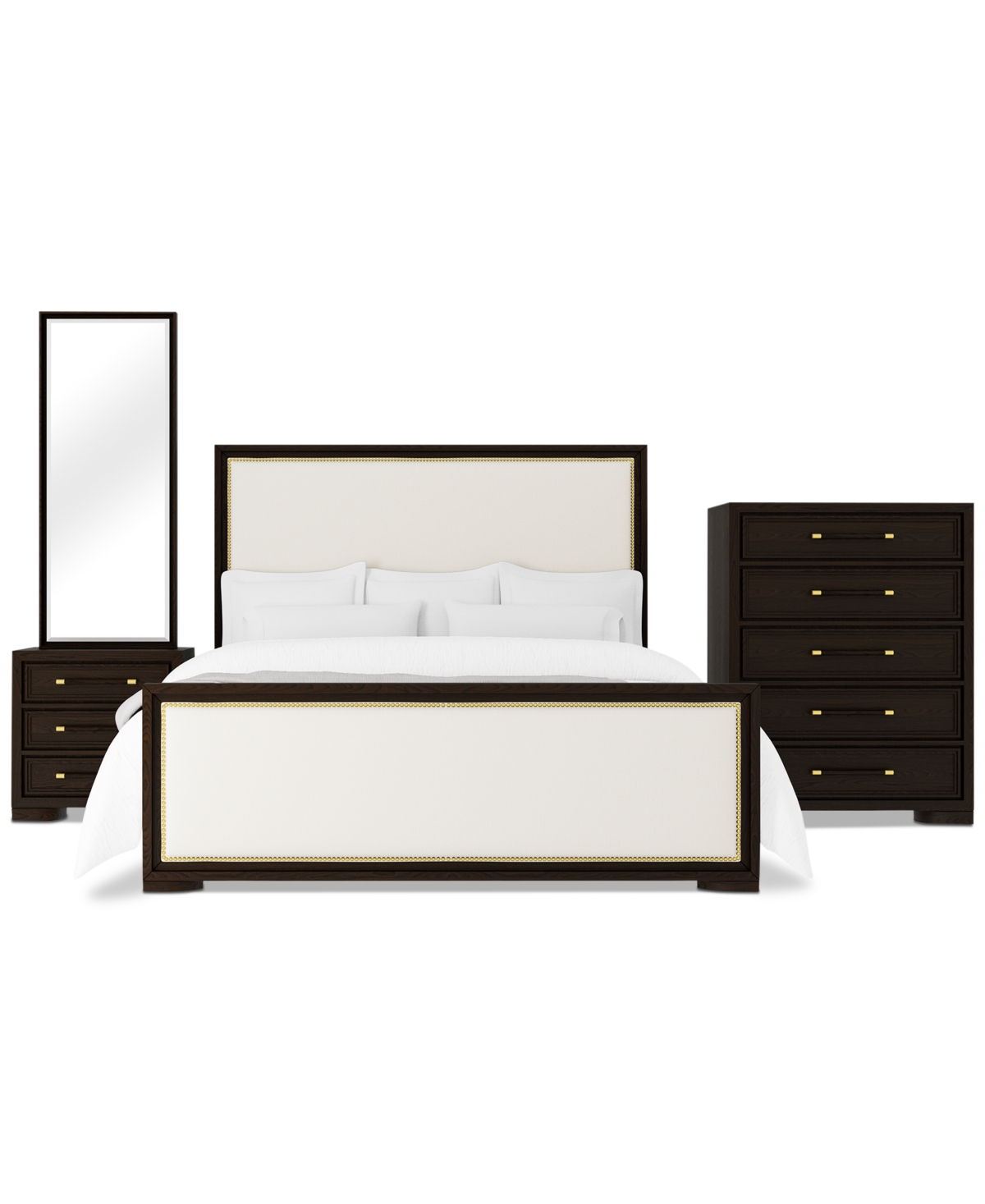 Macy's Mazen 3-pc. King Set (bed, Chest & Nightstand) In White