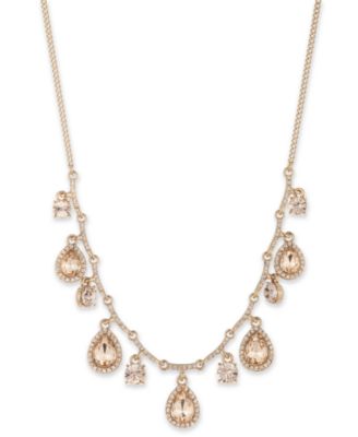 Эффектное колье Givenchy со смешанными кристаллами Halo Shaky, удлинитель 16 дюймов + 3 дюйма