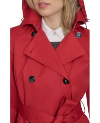 Women's 36 1/2” D/B Trench Coat With Removable Hood