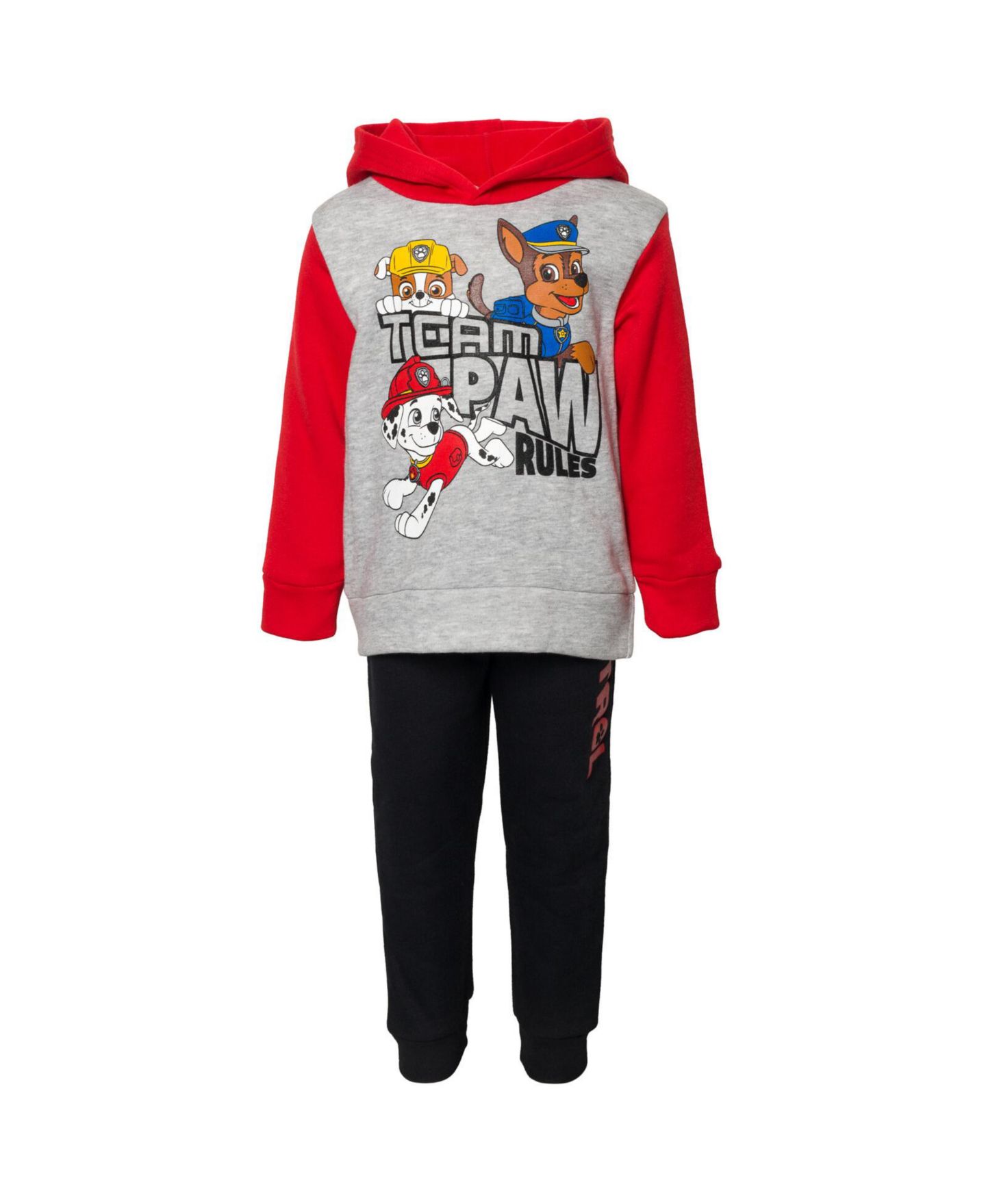 Детские комплекты Paw Patrol Nickelodeon Hoodie & Pants Toddler Child Boys, цвет: Серый красный чёрный — фото 4