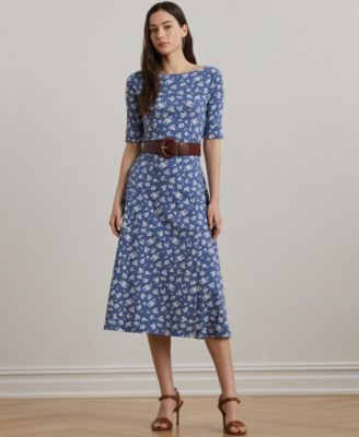 Lauren Ralph Lauren - Women's Floral Stretch Cotton Midi Dress