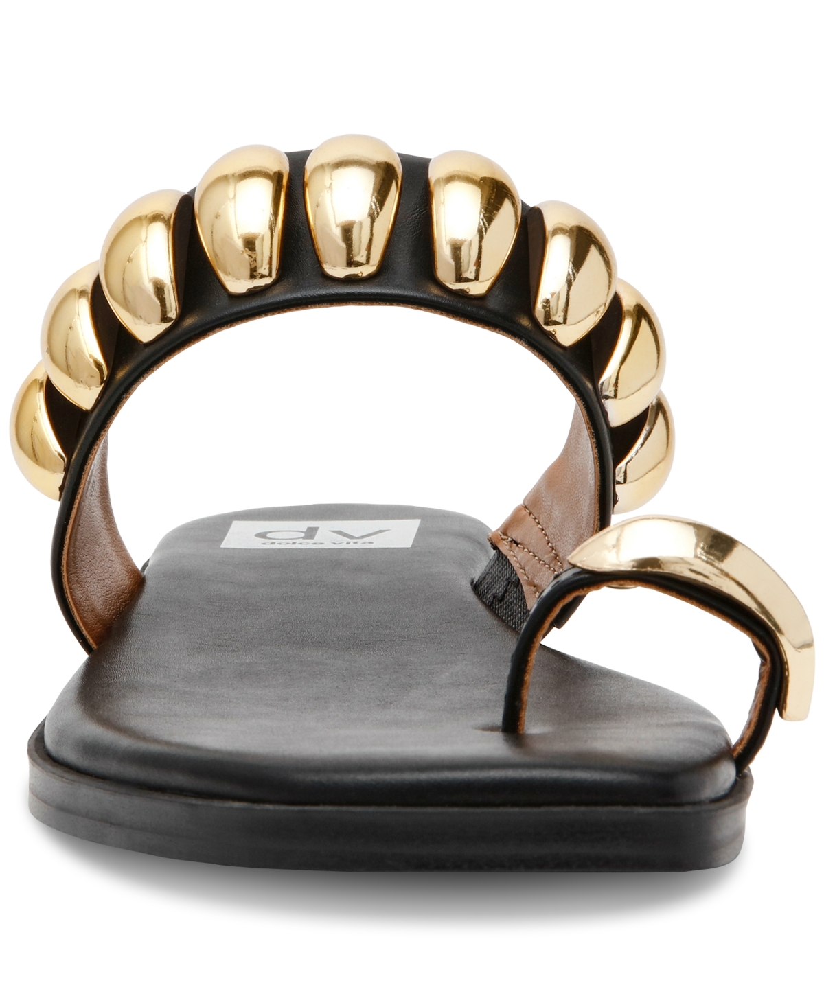 Dv Dolce Vita Women's Moon Embellished Thong Slide Flat Sandals In Black