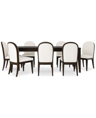 Mazen 9-Pc. Dining Set (Table & 8 Curved Side Chairs)