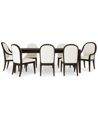 Mazen 9-Pc. Dining Set (Table, 6 Curved Side Chairs & 2 Arm Chairs)