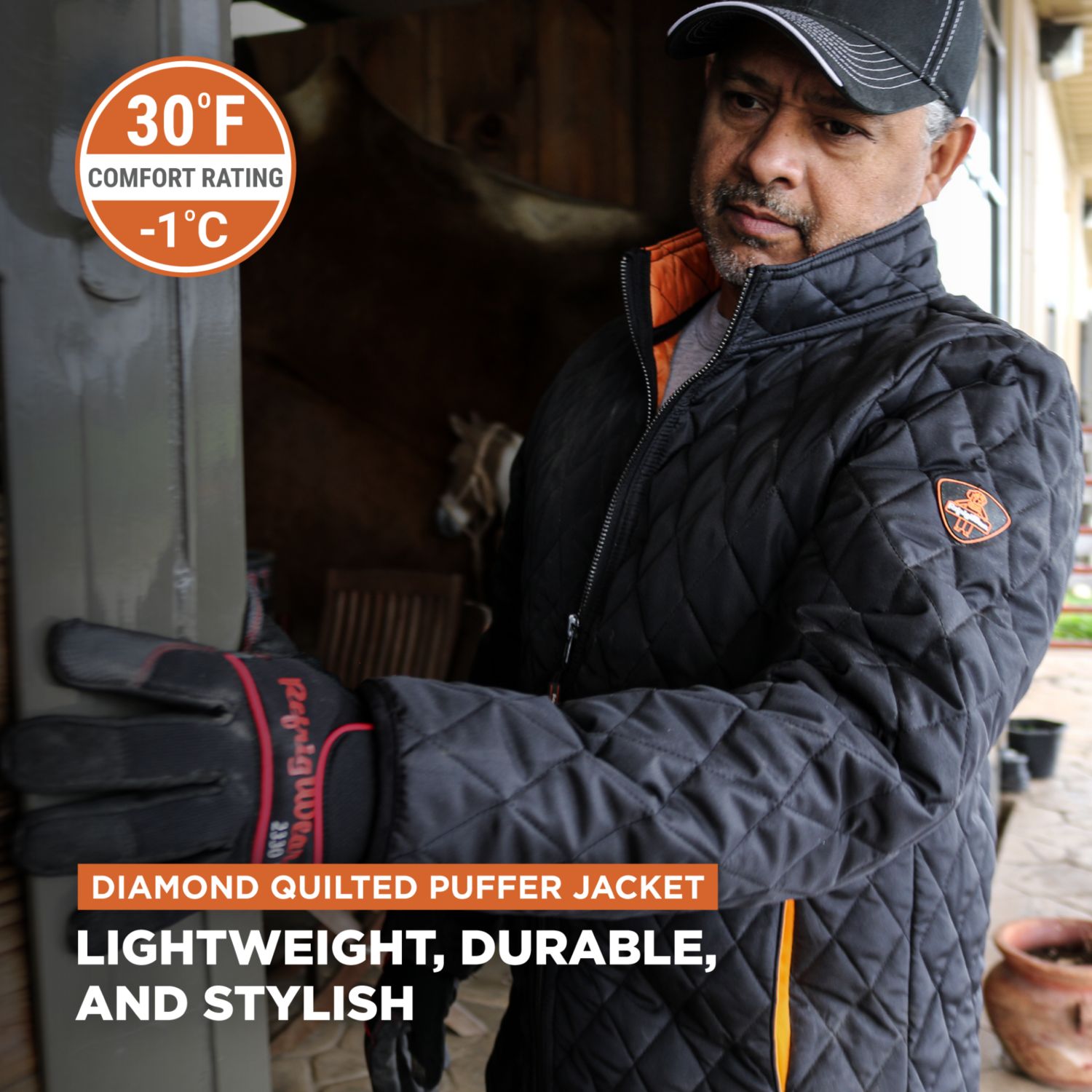 Big & Tall Lightweight Diamond Quilted Jacket