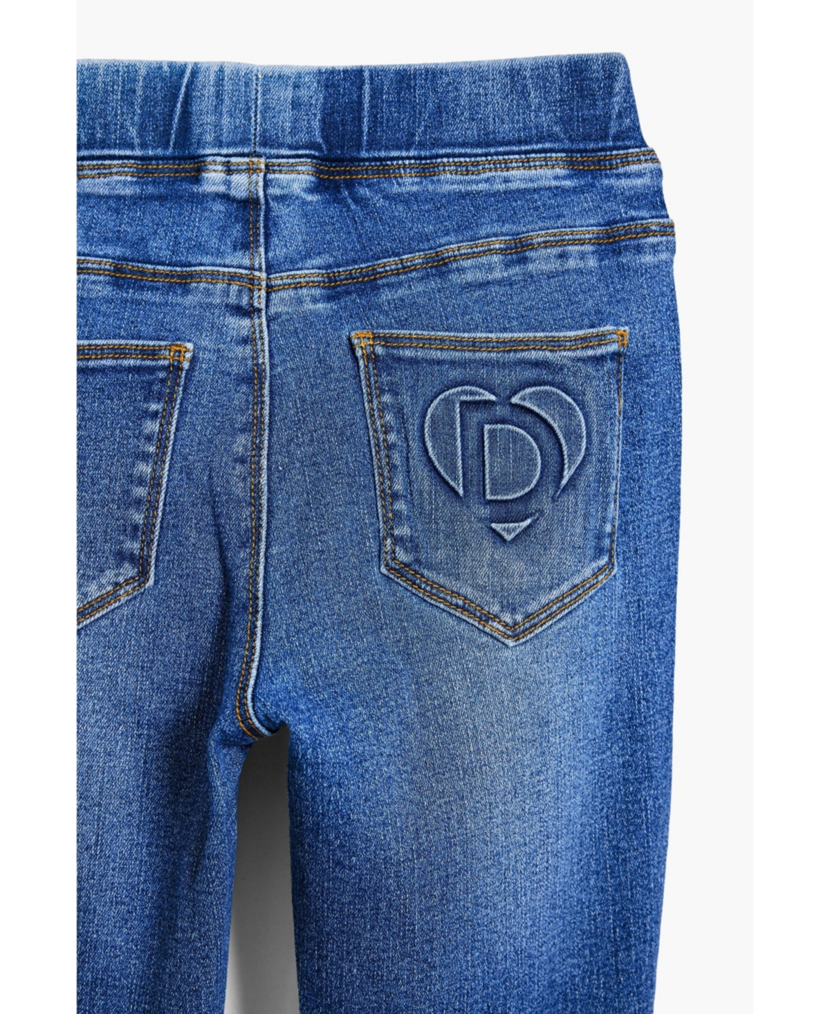 Desigual Girls Girls's Elastic Denim Leggings In Dark Blue